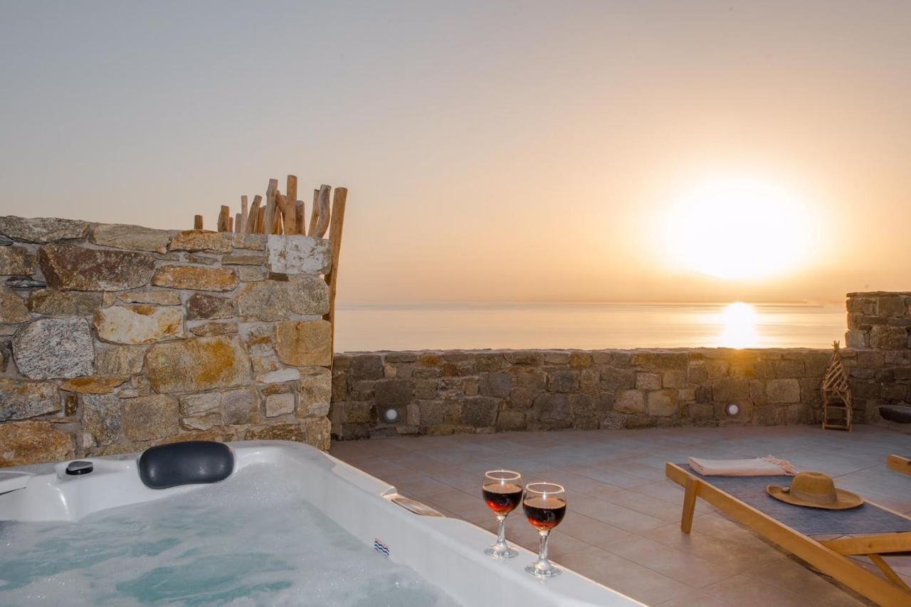 Gorgeous Studio In Cycladic Architecture Overlooking The Aegean Leilighet Houlakia  Eksteriør bilde