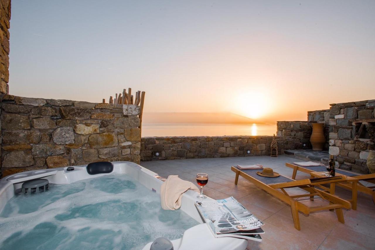 Gorgeous Studio In Cycladic Architecture Overlooking The Aegean Leilighet Houlakia  Eksteriør bilde