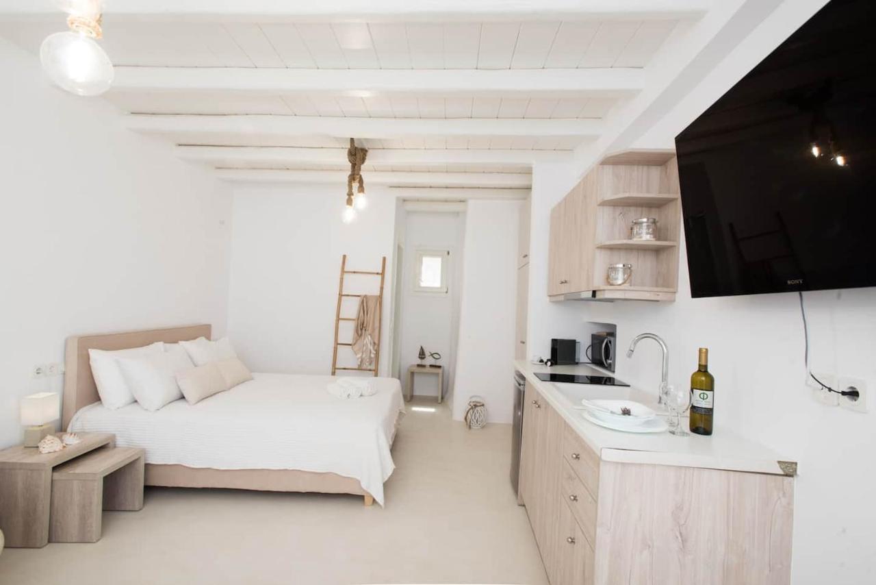 Gorgeous Studio In Cycladic Architecture Overlooking The Aegean Leilighet Houlakia  Eksteriør bilde