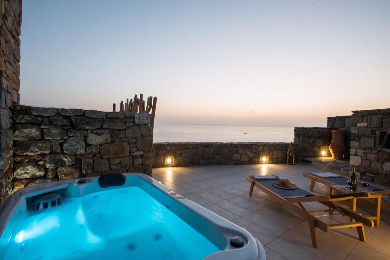 Gorgeous Studio In Cycladic Architecture Overlooking The Aegean Leilighet Houlakia  Eksteriør bilde
